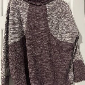 Calvin Klein Performance Purple and Gray Cowl Neck Sweater